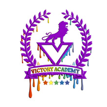 Load image into Gallery viewer, Victory Academy Custom Glitter or Color Hoodie or Shirt ( Logo white )