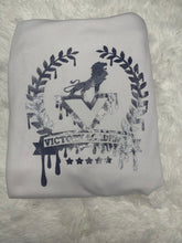 Load image into Gallery viewer, Victory Academy Custom Glitter or Color Hoodie or Shirt ( Logo white )